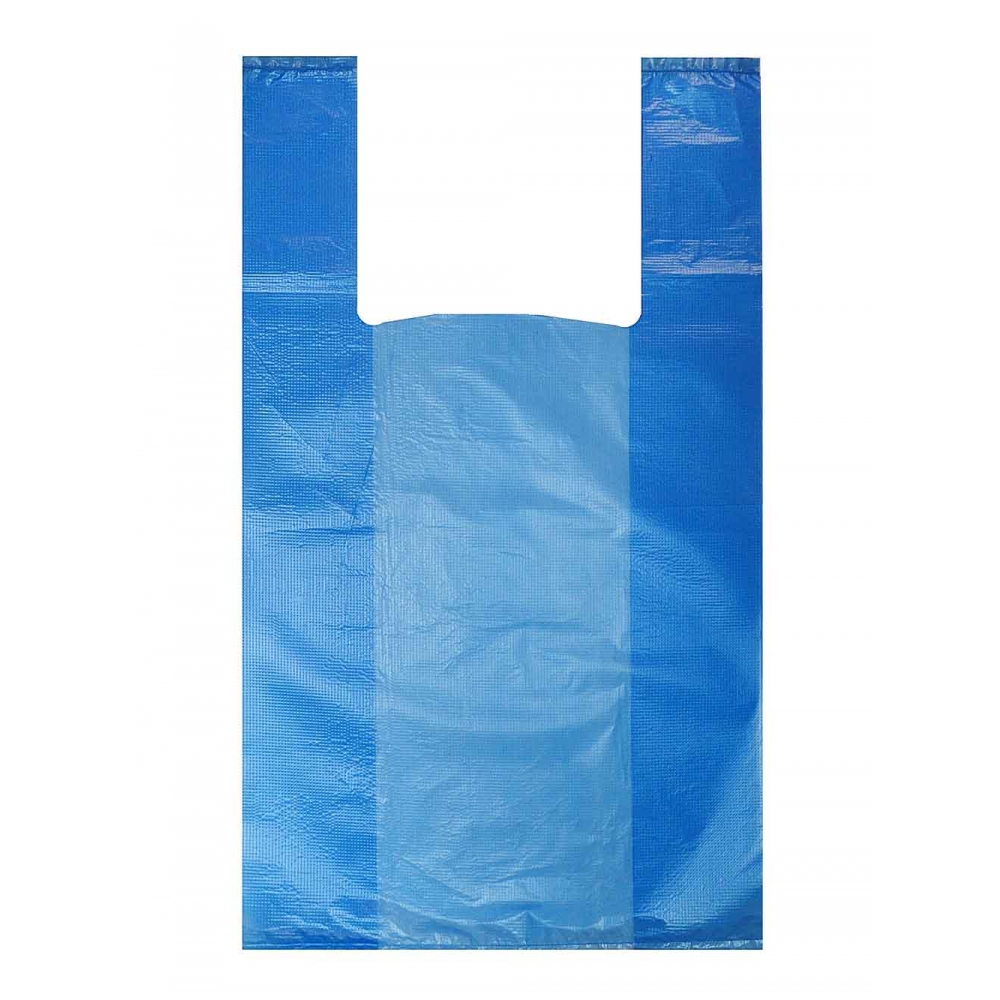 Синий полиэтиленовый пакет с ручками в Казани - купить оптом от производителя ПК Котово Полимер